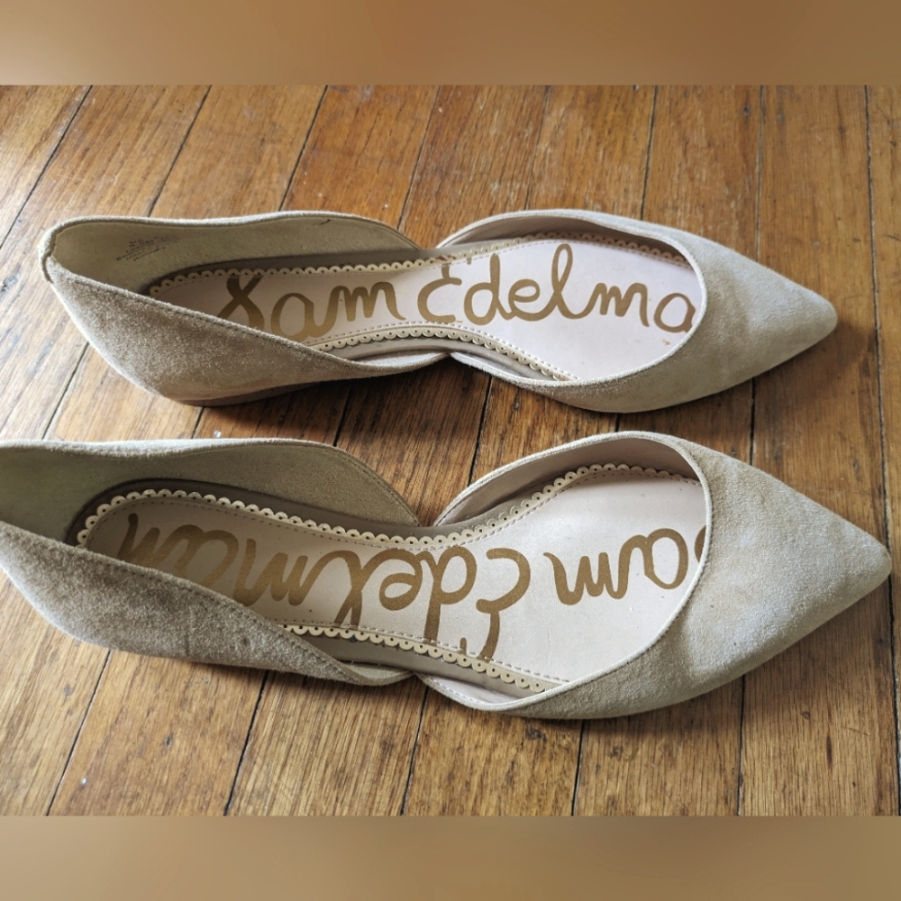 Sam Edelman Suede Nude Rodney D'Orsay Flat, Size 9.5